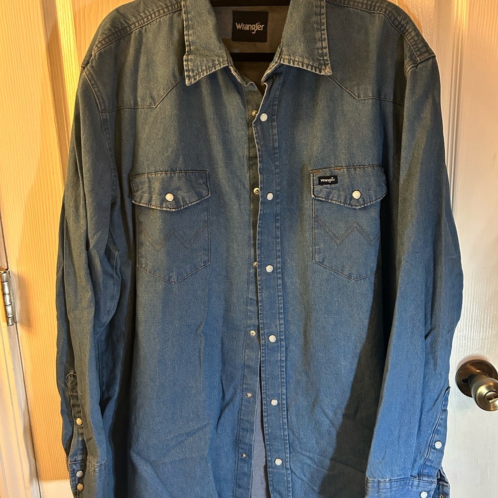 Wrangler Indigo Button-Up Shirt sku181